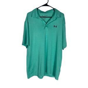 Men's Under Armour Teal Playoff Polo loose fit Size XL